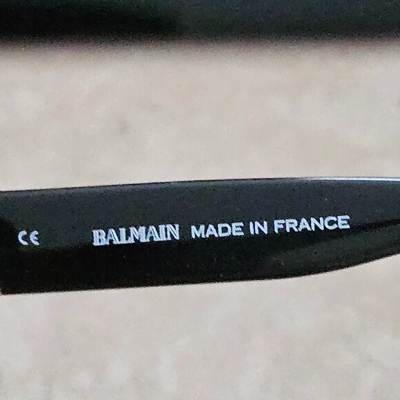 CLASSIC BALMAIN FRANCE BLACK PURPLE GRADIENT LENS CAT EYE OVERSIZED SUNGLASSES